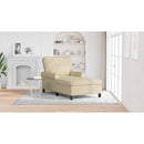 vidaXL PÁRÁS FOTEL párnával Krém 91 x 157 x 91 cm szövet