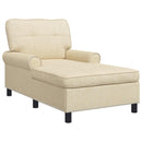 vidaXL PÁRÁS FOTEL párnával Krém 91 x 157 x 91 cm szövet