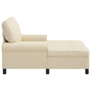 vidaXL PÁRÁS FOTEL párnával Krém 91 x 157 x 91 cm szövet