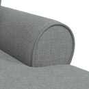 vidaXL Fotel Loungba Szoknyával párnával 3 pcs Világosszürke szövet