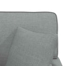 vidaXL Fotel Loungba Szoknyával párnával 3 pcs Világosszürke szövet