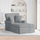 vidaXL Fotel Loungba Szoknyával párnával 3 pcs Világosszürke szövet