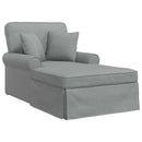 vidaXL Fotel Loungba Szoknyával párnával 3 pcs Világosszürke szövet