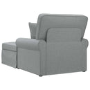 vidaXL Fotel Loungba Szoknyával párnával 3 pcs Világosszürke szövet