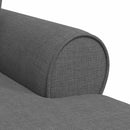 vidaXL Fotel Loungba Szoknyával párnával 3 pcs Sötétszürke szövet
