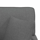 vidaXL Fotel Loungba Szoknyával párnával 3 pcs Sötétszürke szövet