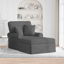 vidaXL Fotel Loungba Szoknyával párnával 3 pcs Sötétszürke szövet