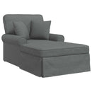 vidaXL Fotel Loungba Szoknyával párnával 3 pcs Sötétszürke szövet