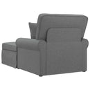vidaXL Fotel Loungba Szoknyával párnával 3 pcs Sötétszürke szövet
