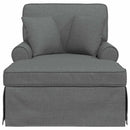 vidaXL Fotel Loungba Szoknyával párnával 3 pcs Sötétszürke szövet