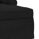 vidaXL Fotel Loungba Szoknyával párnával párnával 3 pcs Fekete szövet