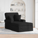vidaXL Fotel Loungba Szoknyával párnával párnával 3 pcs Fekete szövet