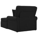 vidaXL Fotel Loungba Szoknyával párnával párnával 3 pcs Fekete szövet