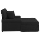 vidaXL Fotel Loungba Szoknyával párnával párnával 3 pcs Fekete szövet