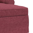 vidaXL Fotel Loungba Szoknyával párnával párnával 3 pcs Bordó szövet