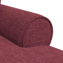 vidaXL Fotel Loungba Szoknyával párnával párnával 3 pcs Bordó szövet