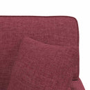 vidaXL Fotel Loungba Szoknyával párnával párnával 3 pcs Bordó szövet