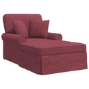 vidaXL Fotel Loungba Szoknyával párnával párnával 3 pcs Bordó szövet