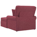 vidaXL Fotel Loungba Szoknyával párnával párnával 3 pcs Bordó szövet