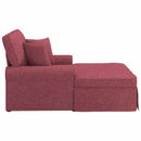 vidaXL Fotel Loungba Szoknyával párnával párnával 3 pcs Bordó szövet