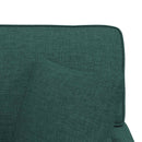 vidaXL Fotel Loungba Szoknyával párnával 3 pcs Sötétzöld szövet