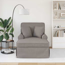 vidaXL Fotel Loungba Szoknyával párnával 3 pcs Tópszínű szövet