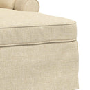 vidaXL Fotel Loungba Szoknyával párnával párnával 3 pcs Krém szövet