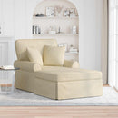 vidaXL Fotel Loungba Szoknyával párnával párnával 3 pcs Krém szövet