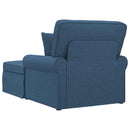 vidaXL Fotel Loungba Szoknyával párnával párnával 3 pcs Kék szövet