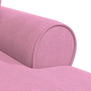 vidaXL Fotel Loungba Szoknyával párnával 3 pcs Rózsaszín szövet