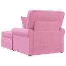 vidaXL Fotel Loungba Szoknyával párnával 3 pcs Rózsaszín szövet