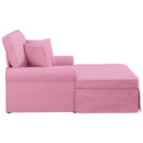 vidaXL Fotel Loungba Szoknyával párnával 3 pcs Rózsaszín szövet