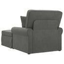 vidaXL Fotel Loungba Szoknyával 3 pcs Sötétszürke Bársonyos szövet