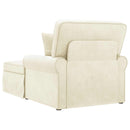 vidaXL Fotel Loungba Szoknyával párnával 3 pcs Krém Bársonyos szövet