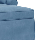 vidaXL Fotel Loungba Szoknyával párnával 3 pcs Kék Bársonyos szövet