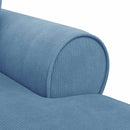 vidaXL Fotel Loungba Szoknyával párnával 3 pcs Kék Bársonyos szövet