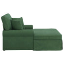 vidaXL Fotel Loungba Szoknyával 3 pcs Dzsungel zöld Bársonyos szövet