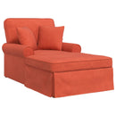 vidaXL Fotel Loungba Szoknyával 3 pcs Piros Narancs Bársonyos szövet
