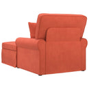 vidaXL Fotel Loungba Szoknyával 3 pcs Piros Narancs Bársonyos szövet