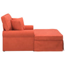 vidaXL Fotel Loungba Szoknyával 3 pcs Piros Narancs Bársonyos szövet