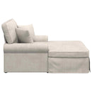 vidaXL Fotel Loungba Szoknyával Krémszínű 157 x 91 x 91 cm ARES