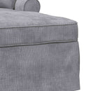 vidaXL Fotel Loungba Szoknyával Világosszürke 157 x 91 x 91 cm ARES