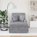 vidaXL Fotel Loungba Szoknyával Világosszürke 157 x 91 x 91 cm ARES