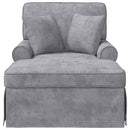 vidaXL Fotel Loungba Szoknyával Világosszürke 157 x 91 x 91 cm ARES