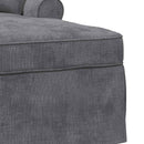 vidaXL Fotel Loungba Szoknyával Sötétszürke 157 x 91 x 91 cm ARES