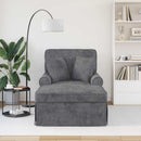 vidaXL Fotel Loungba Szoknyával Sötétszürke 157 x 91 x 91 cm ARES