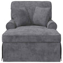 vidaXL Fotel Loungba Szoknyával Sötétszürke 157 x 91 x 91 cm ARES