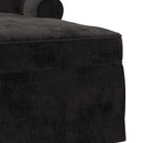 vidaXL Fotel Loungba Szoknyával párnával Fekete 157 x 91 x 91 cm ARES