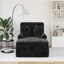 vidaXL Fotel Loungba Szoknyával párnával Fekete 157 x 91 x 91 cm ARES