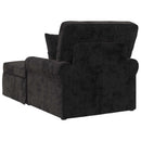 vidaXL Fotel Loungba Szoknyával párnával Fekete 157 x 91 x 91 cm ARES